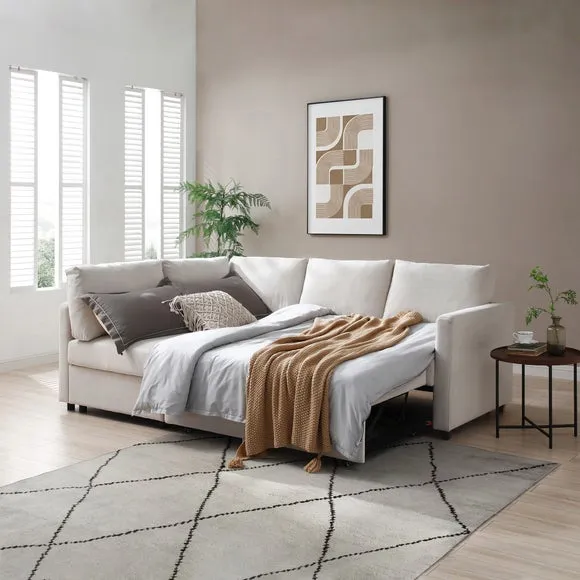 Miller Corner Double Sofa Bed, Chenille 1