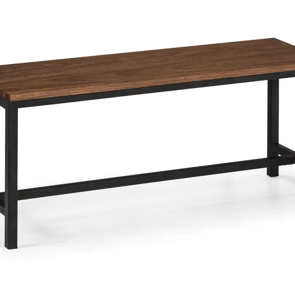 Tribeca 4 Seater Rectangular Dining Table with 2 Tribeca Benches, Brown 3