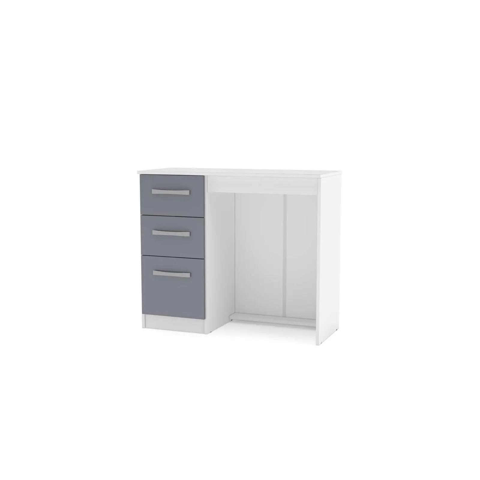 Birlea Lynx 3 Drawer Dressing Table White & Grey 3