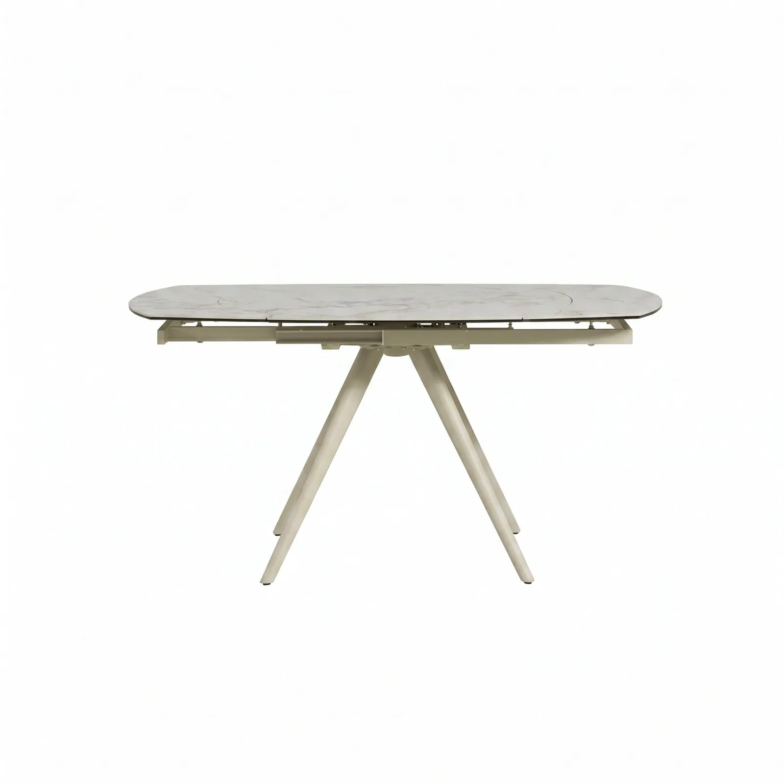 Rovala Dining Table-Middle Rotative 2 Side Exten, White Ceramic | Barker & Stonehouse 3