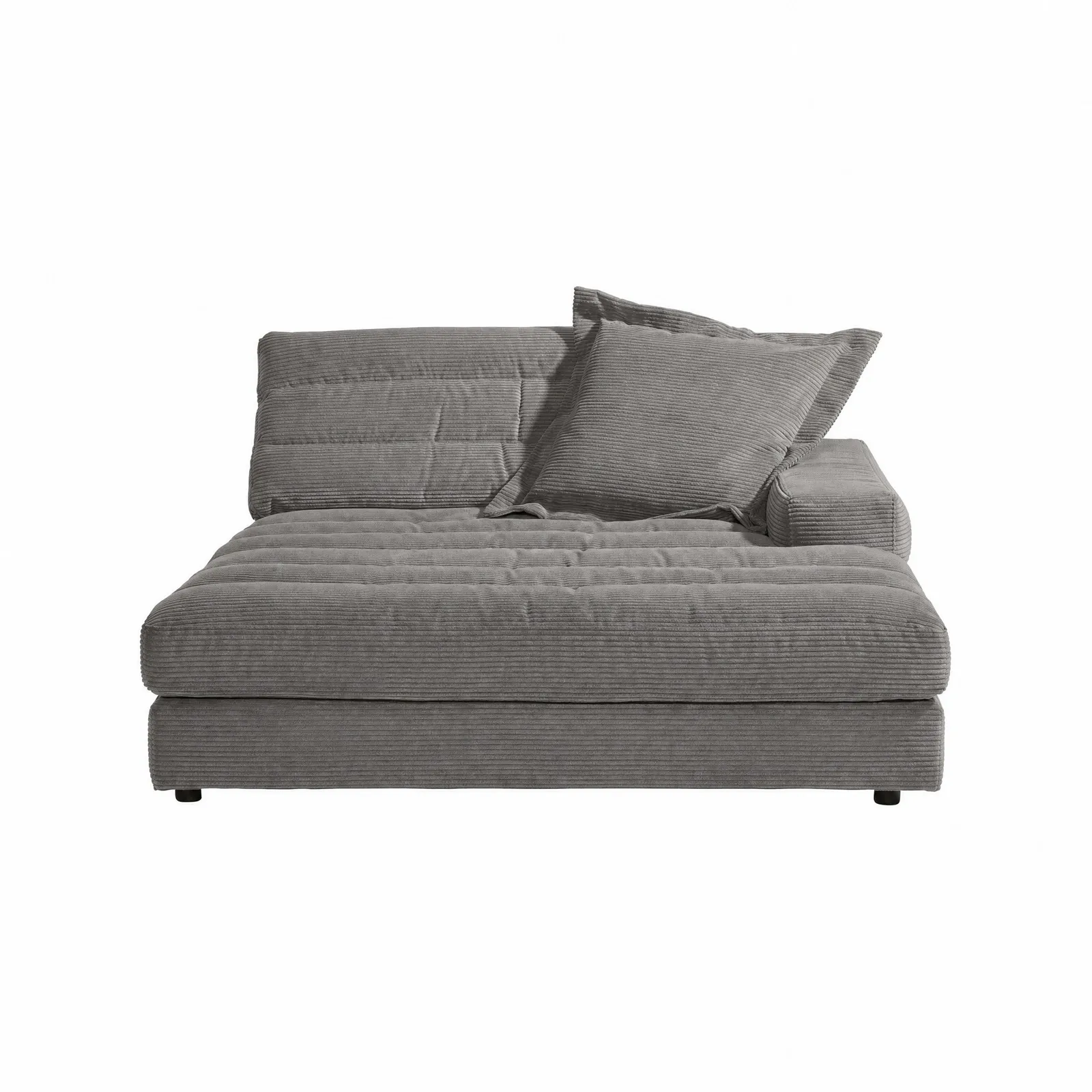 Twain Large Longchair Armrest Right Modular Sofa, Grey Fabric | Barker & Stonehouse 2