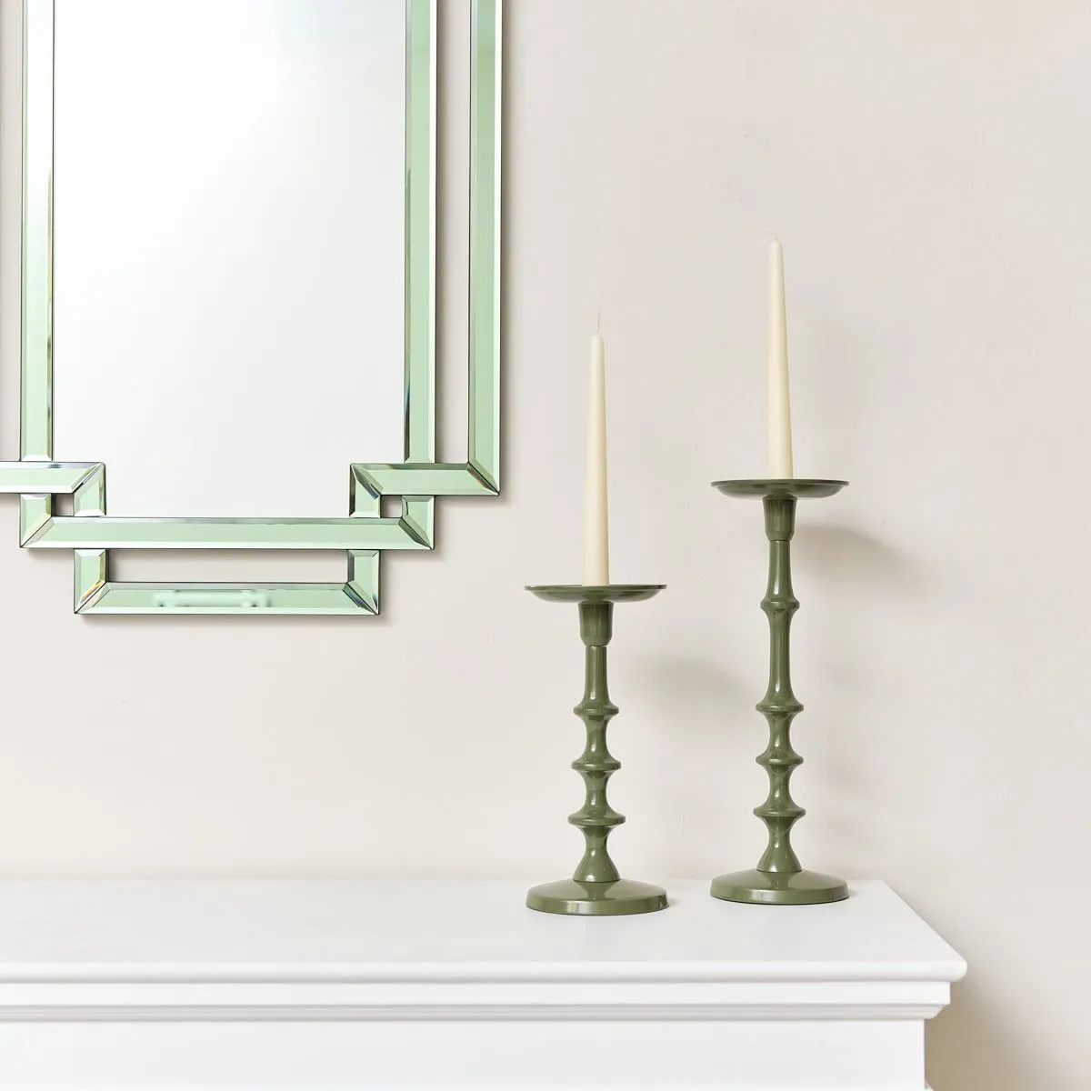Melody Maison Green Glass Art Deco Rectangle Wall Mirror - 80cm X 50cm 5