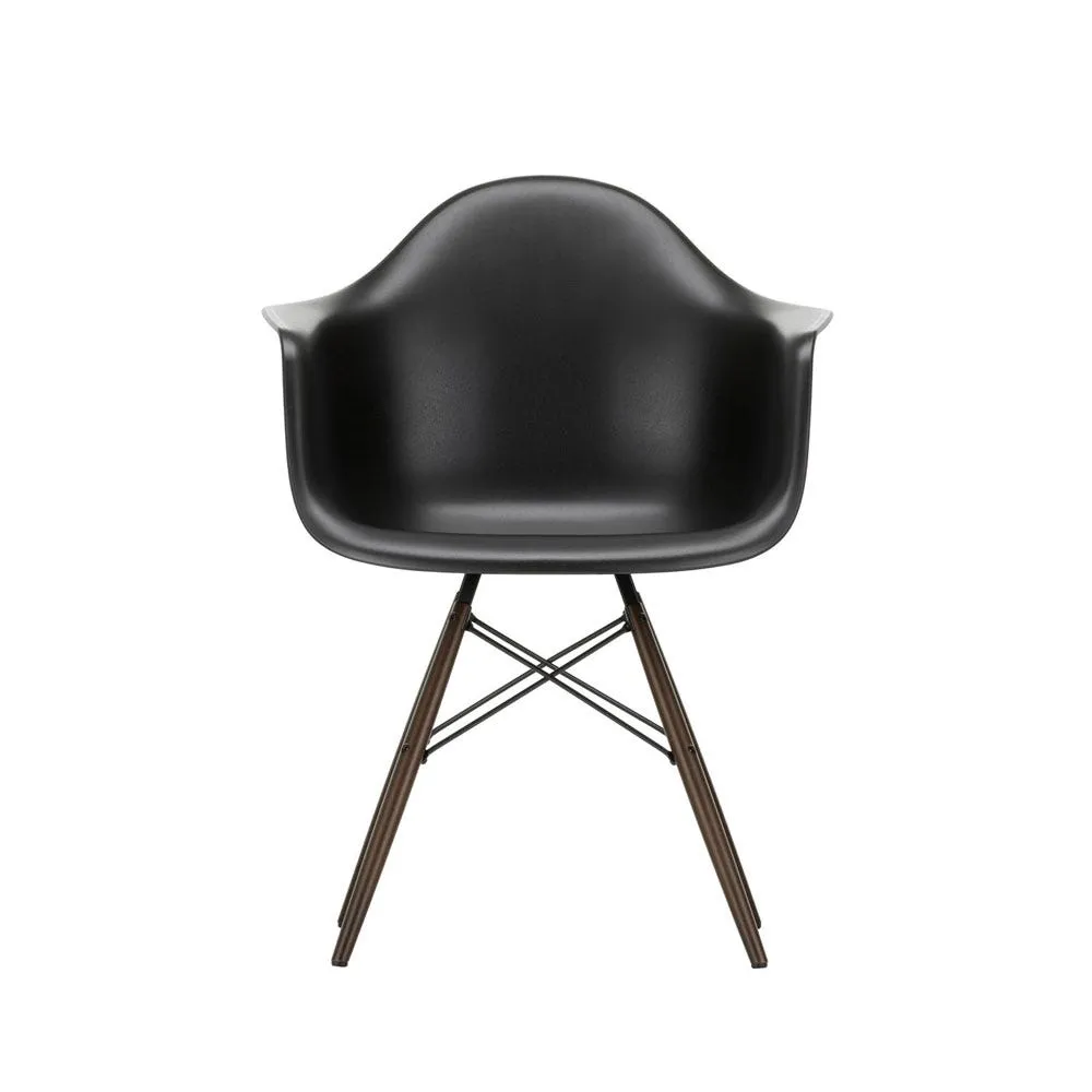 Vitra Eames DAW Armchair New Height Deep Black Dark Maple Base 2