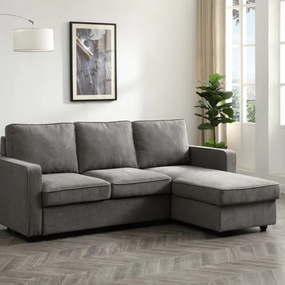 Kayden Woven Reversible Trundle Corner Double Sofa Bed 2
