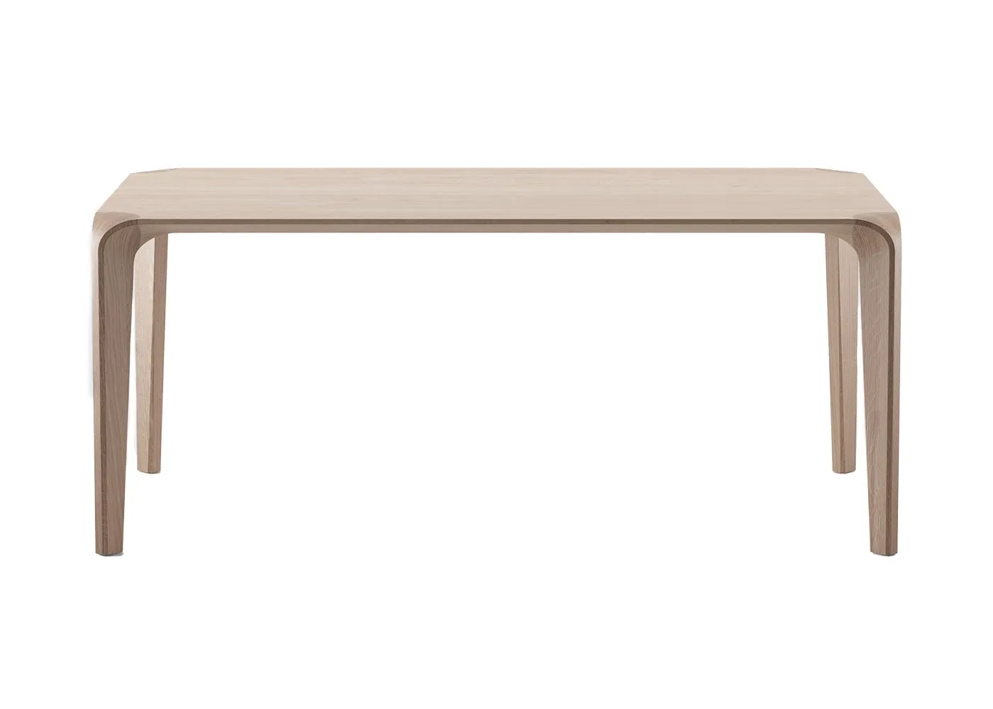 Artisan Flow Table Oak White Pigmented Oil 160cm