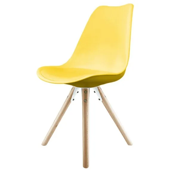 Fusion Living Soho Plastic Dining Chair with Pyramid Legs 2