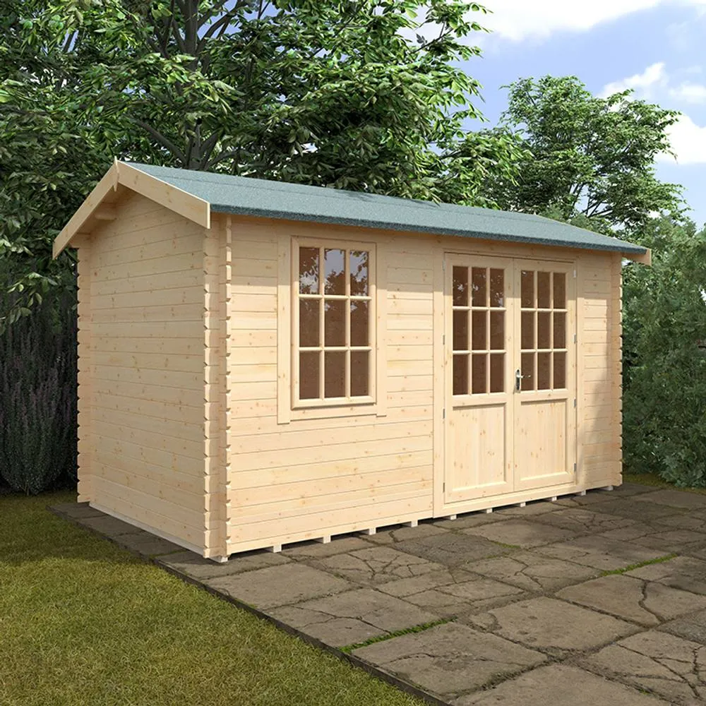 Buttercup Farm 14x8 The Henley 28mm Cabin - L415 x W235 x H262.3 cm in Natural 2
