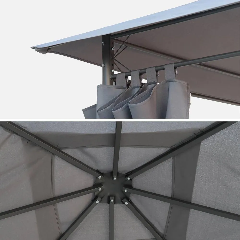 sweeek Roof Cover For Pergola 3x3m in Grey 2
