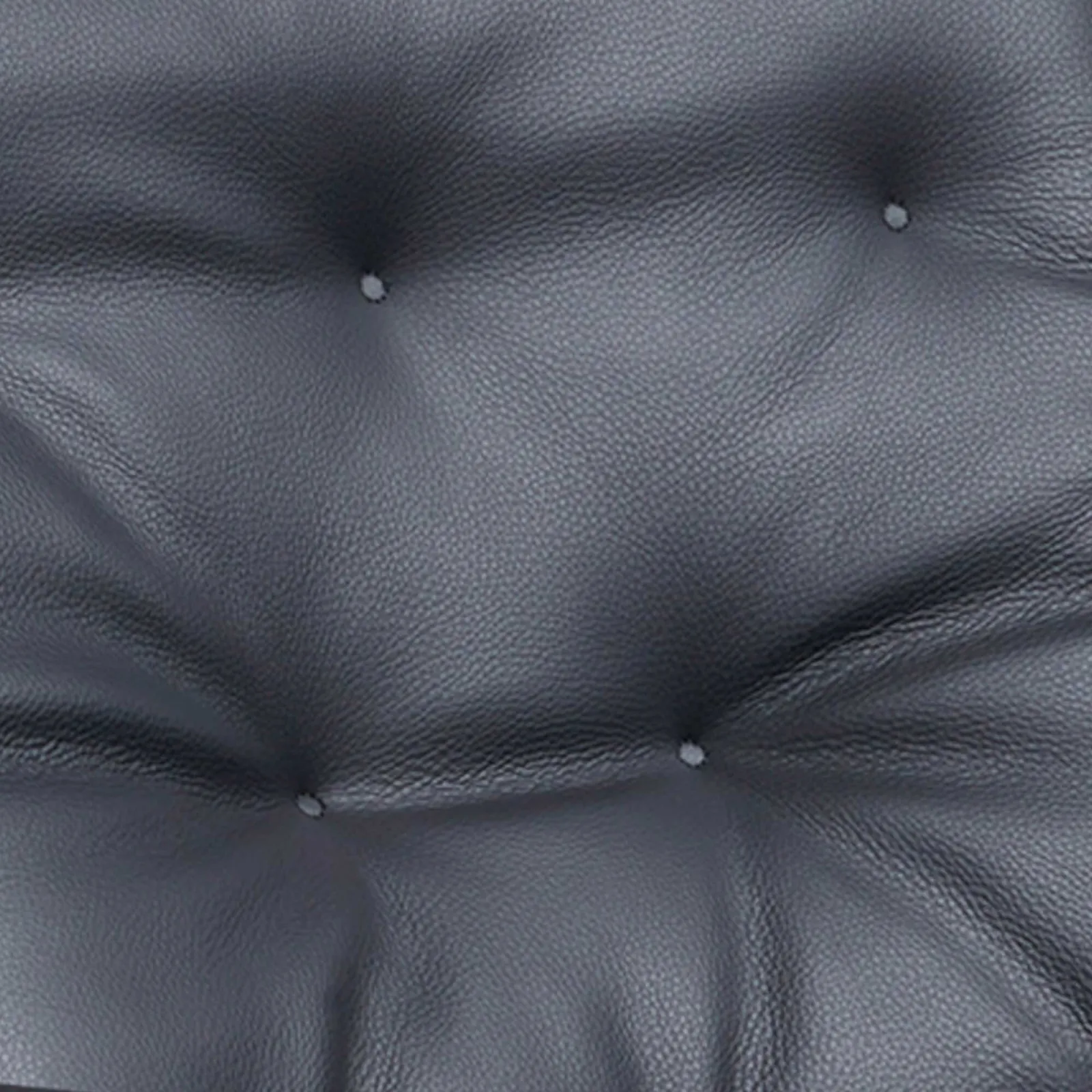 Conform Timeout Button Stitched X-Footstool, Black Leather | Barker & Stonehouse 5