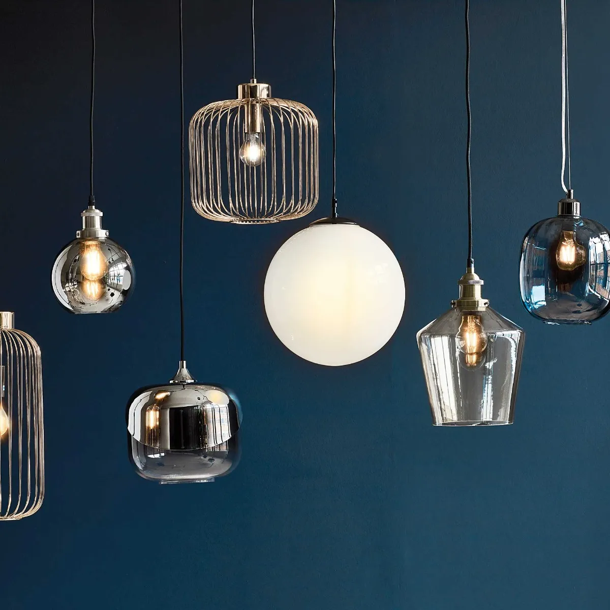 Grey Oval Glass Pendant Light | Barker & Stonehouse 2