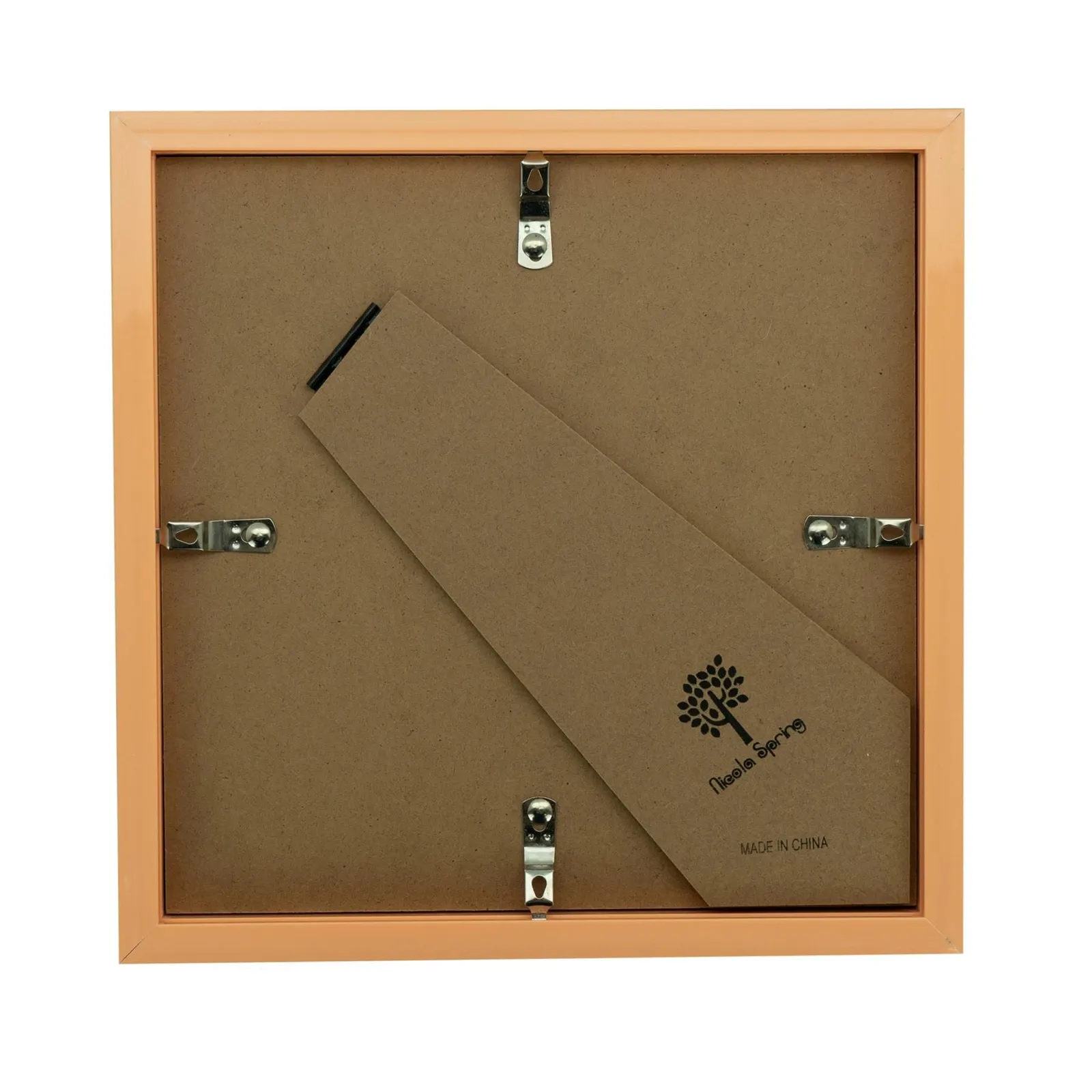 Nicola Spring 3D Box Photo Frames - 8 x 8" with 4 x 4" Mount - Ivory Mount - Pack of 5 in Light Brown 5