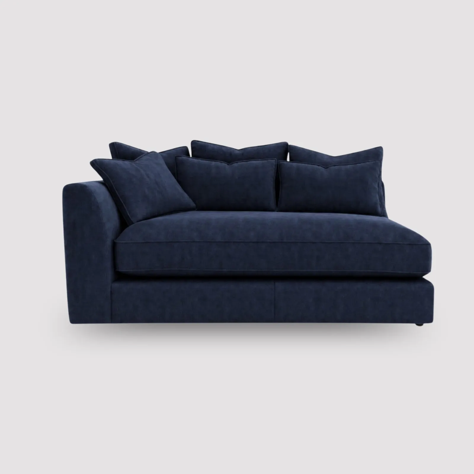 Harrington 1 Arm Small Modular Sofa Left, Navy Fabric | Barker & Stonehouse