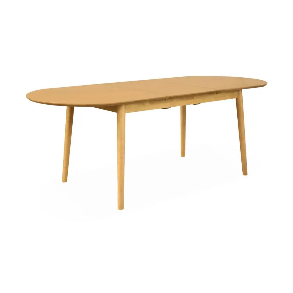 sweeek 6 to 8-seater extendable oval dining table in Brown 2
