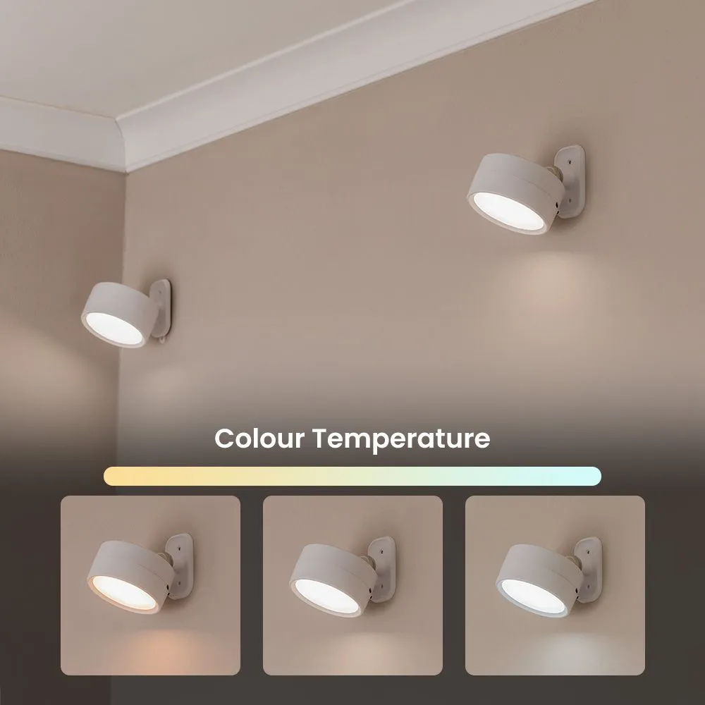 ValueLights Marshall Set of 2 Rechargeable Easy Fit 360 RGB Spotlight Light Fittings in White 3
