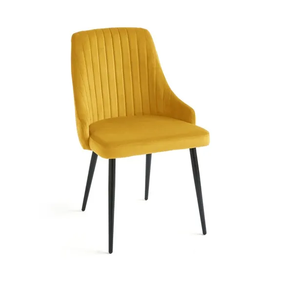 Shea Set of 2 Dining Chairs, Velvet 4