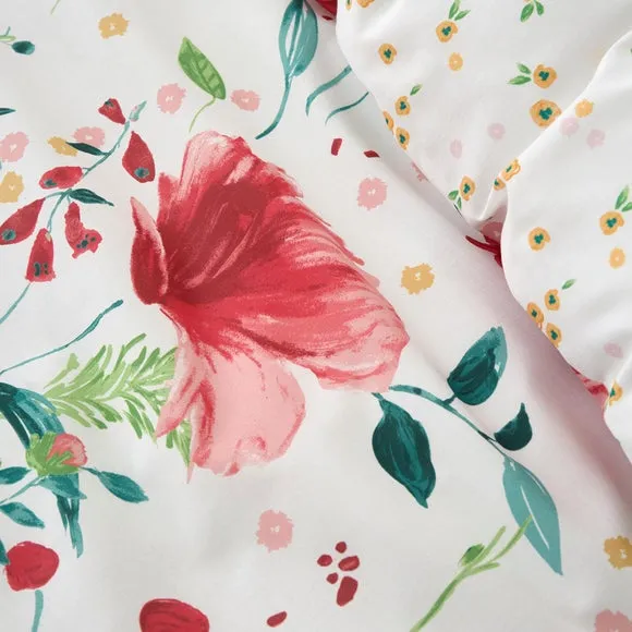 Dreams n Drapes Abstract Poppy Polycotton Duvet Cover & Pillowcase Set 3