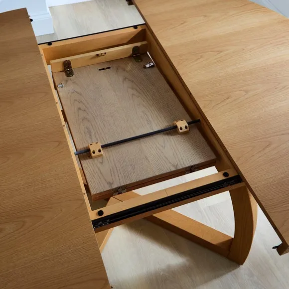 Judah Extendable 4 to 6 Seater Round to Oval Dining Table 2