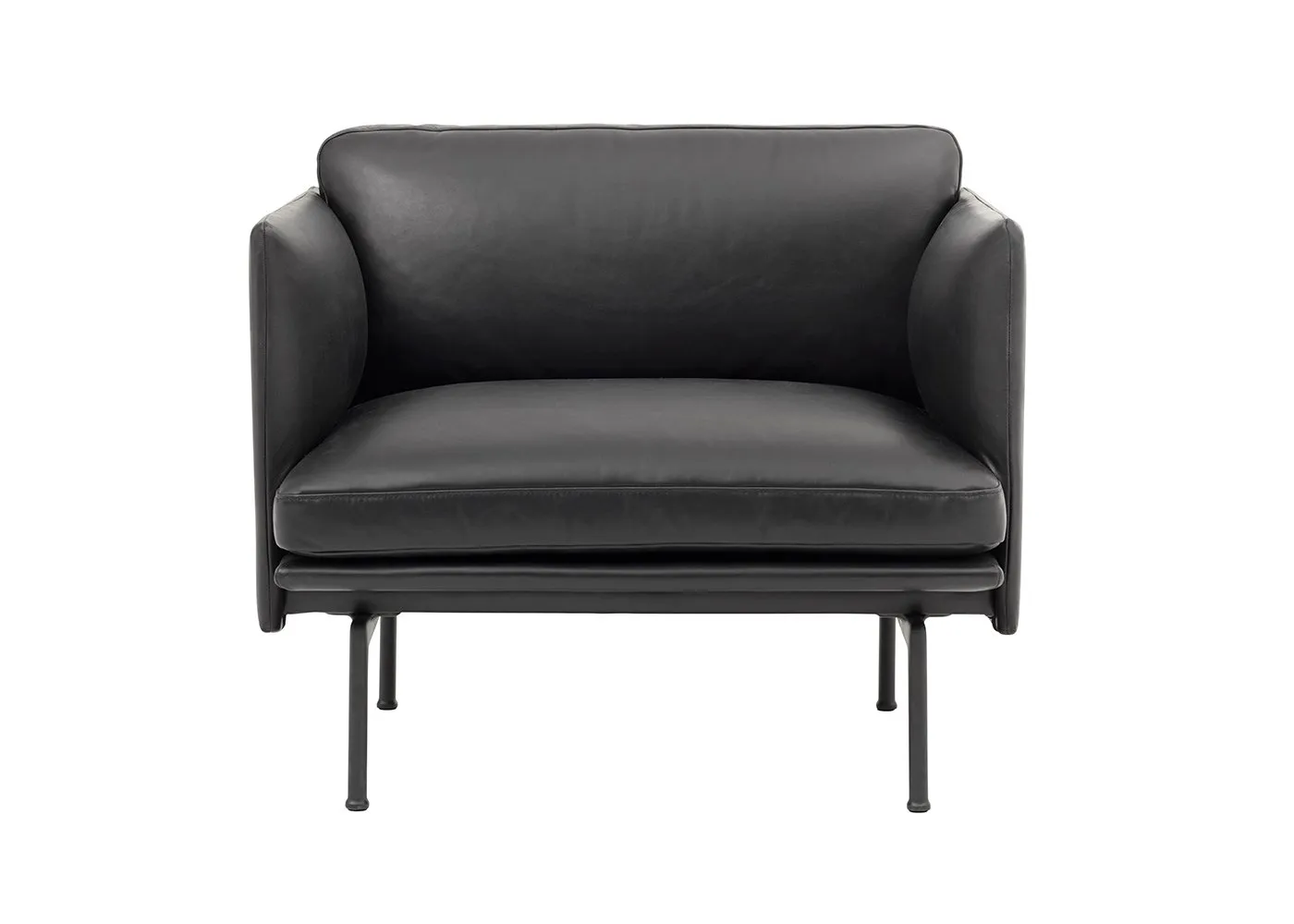 Muuto Outline Armchair Refine Leather Black 1