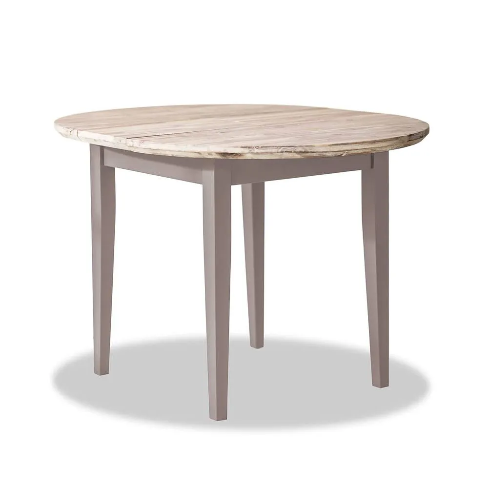 Statement Furniture Florence Round Extendable Kitchen Dining Table in Taupe 1