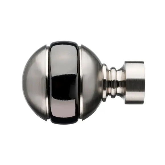 Mix and Match Manhattan Satin Silver Ball Finials Dia. 28mm