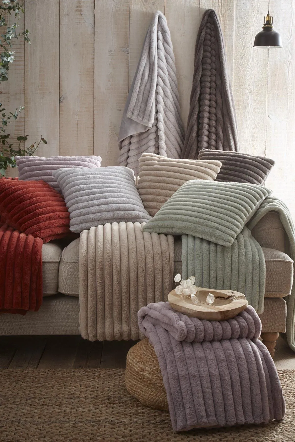 Appletree 'Morritz' Faux Fur Filled Cushion in Charcoal 5