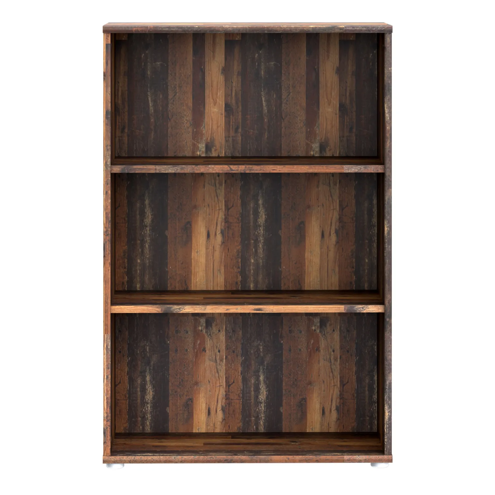 Furniture To Go Essential Tall Wide 2 Shelf Bookcase in Vintage Oak in Dark Brown 2
