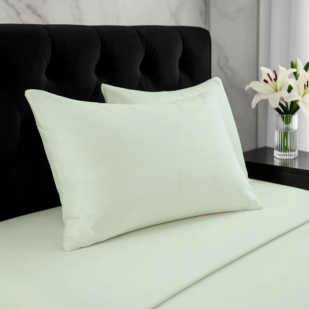 Snug City Microfibre Soft Touch Plain Dyed Housewife Pillowcase Pair in Duck Egg Blue