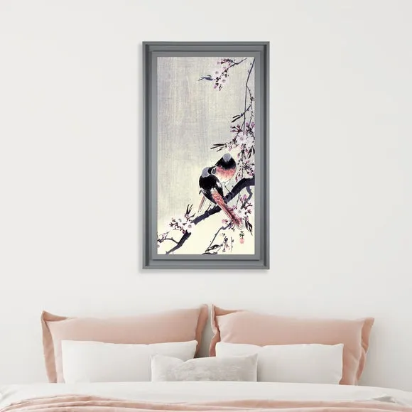 The Art Group Premium Edit Redstart on Cherry Branch Framed Print