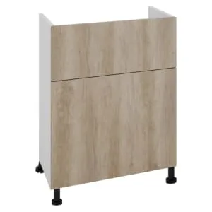 Wickes Broxwood Grey Oak Slimline Depth Toilet Unit - 600mm