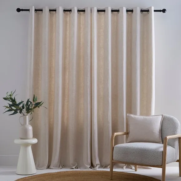 Linen Blend Eyelet Curtains 4