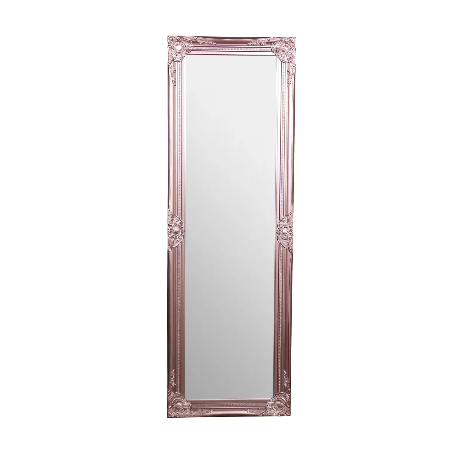 Melody Maison Tall Ornate Rose Gold Pink Mirror - 47cm X 142cm 6