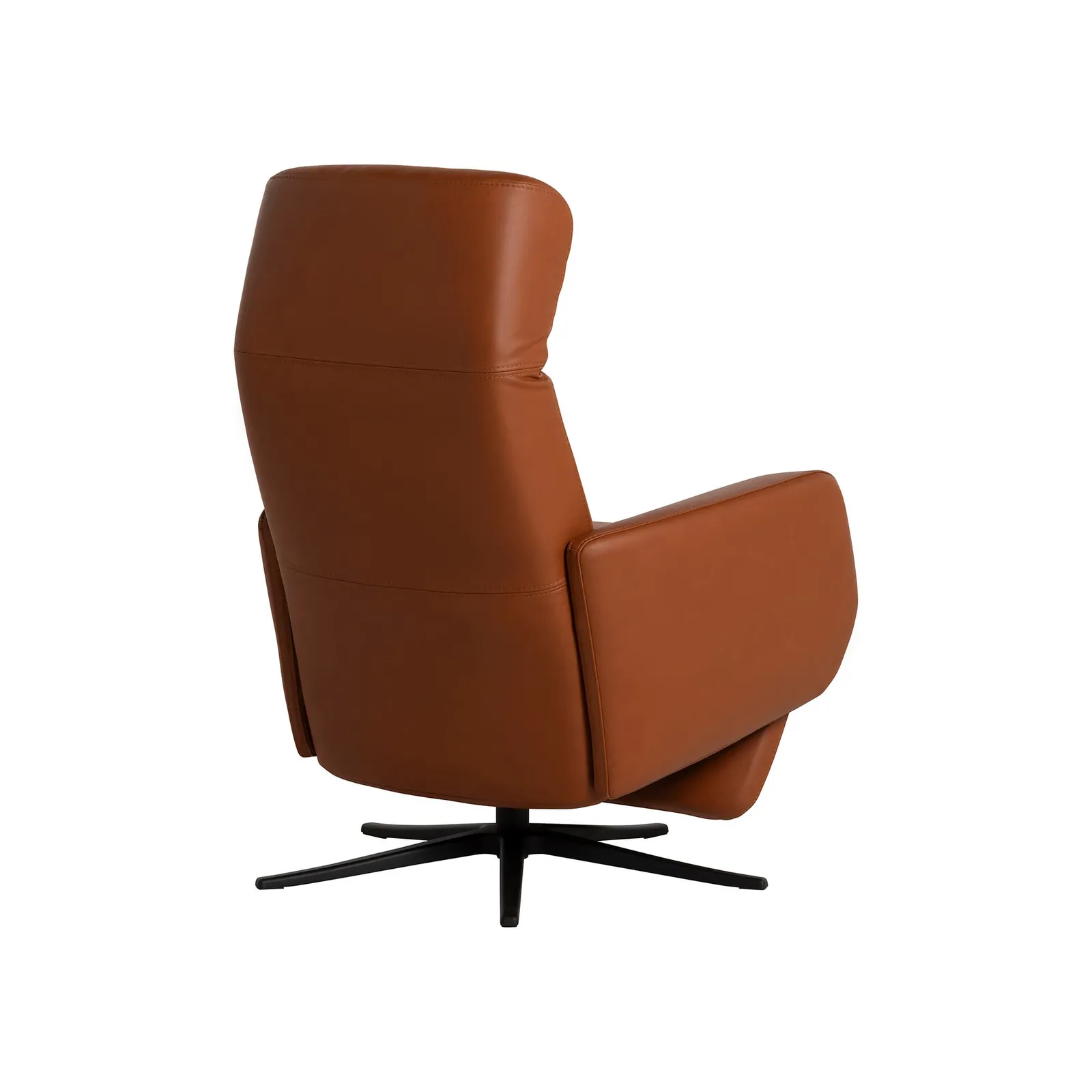 Space 2100 Armchair & Integrated Footstool, Brown Leather | Barker & Stonehouse 5