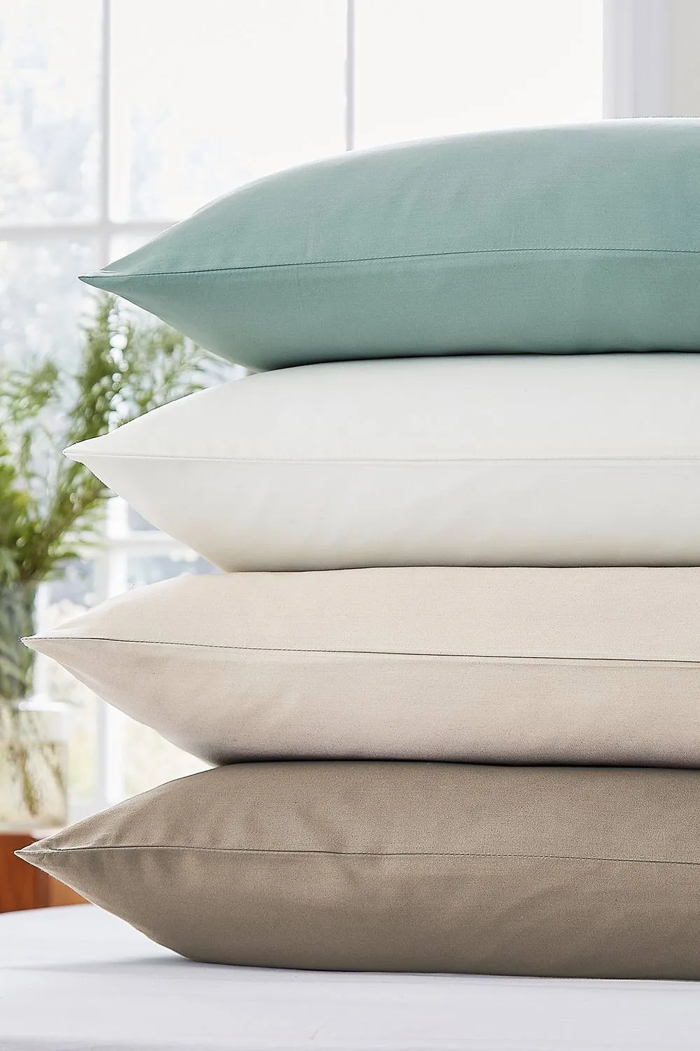 1951 'Luxury 400 Thread Count' Cotton Sateen Flat Sheet in Green 2