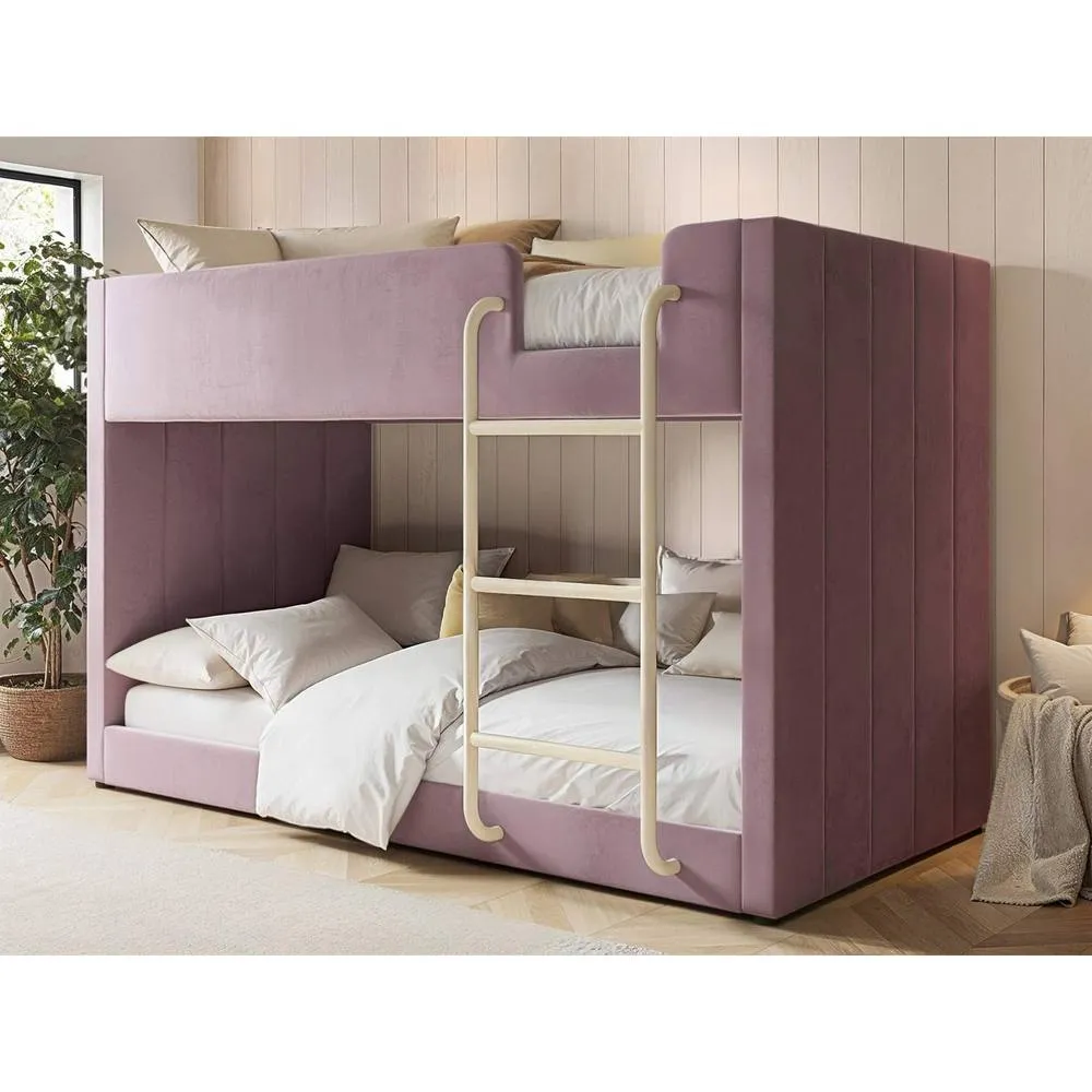 Flair Eden Fabric Bunk Bed in Pink