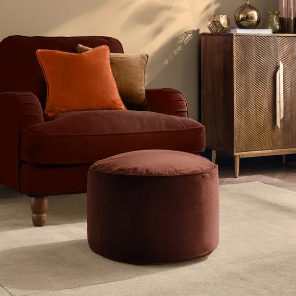 Eliza Velvet Pouffe 1
