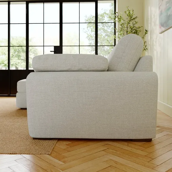 Milton Textured Chenille Corner Chaise Sofa 3