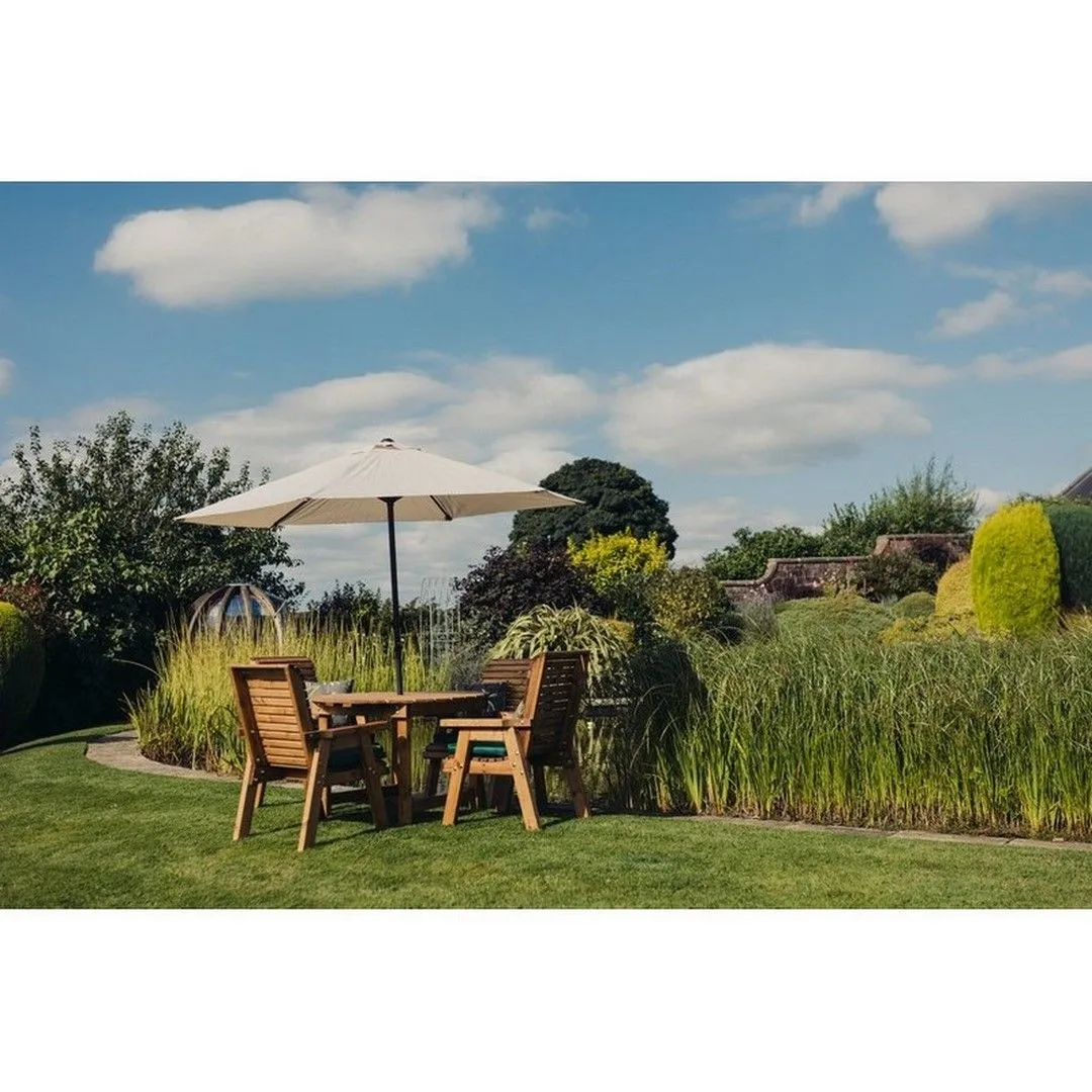 Churnet Valley Garden Furniture Ltd Valley Round 4XC Set - Min. Assembly Required - Set of Cushions Inc in Brown 5