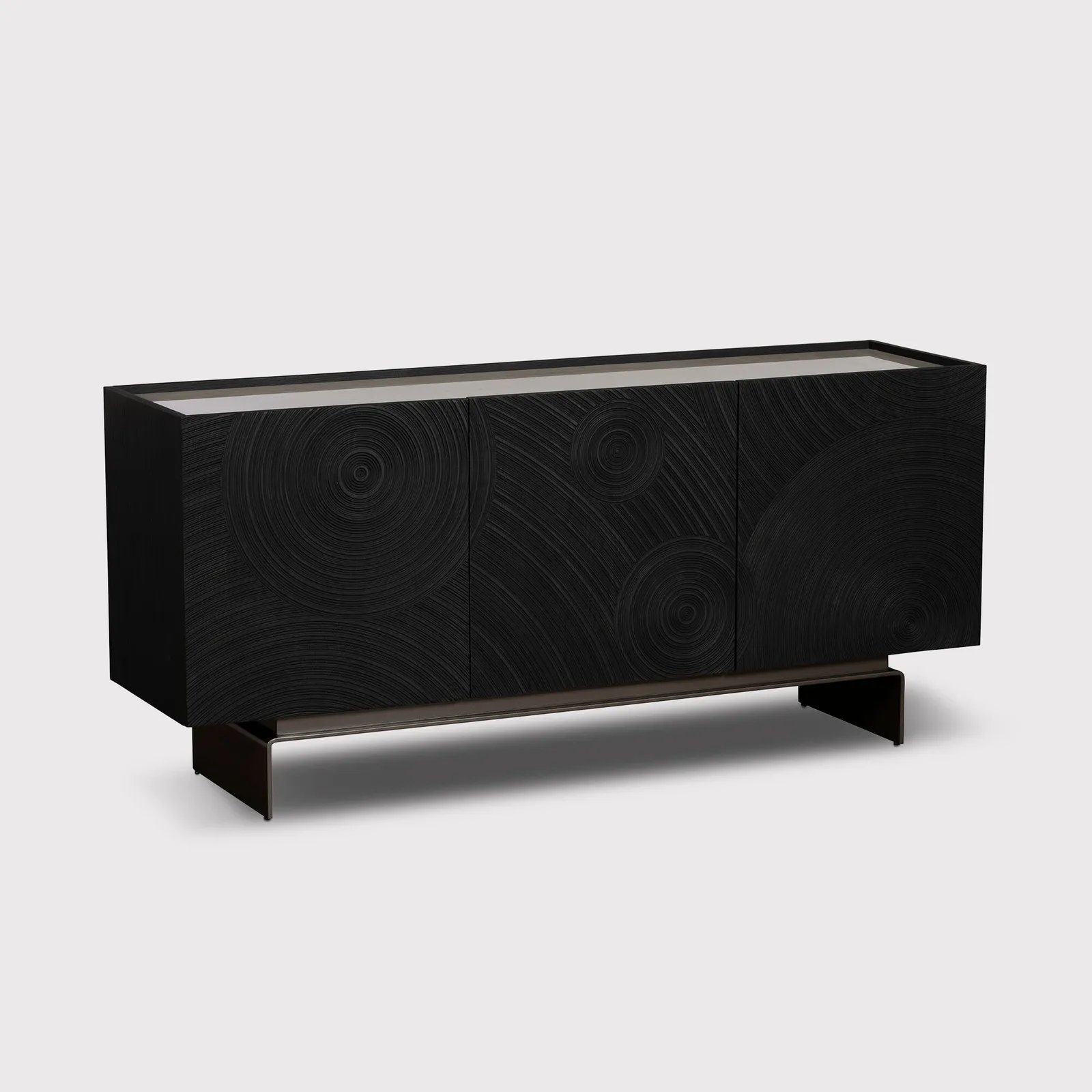 Halcyon Wide Sideboard 170X45X77.5 Cm, Black Wood | Barker & Stonehouse