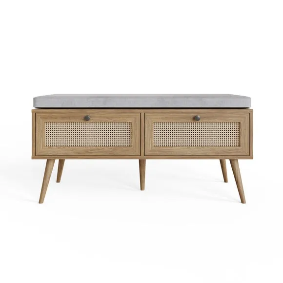 Noor Storage Bench, Wood Effect 5