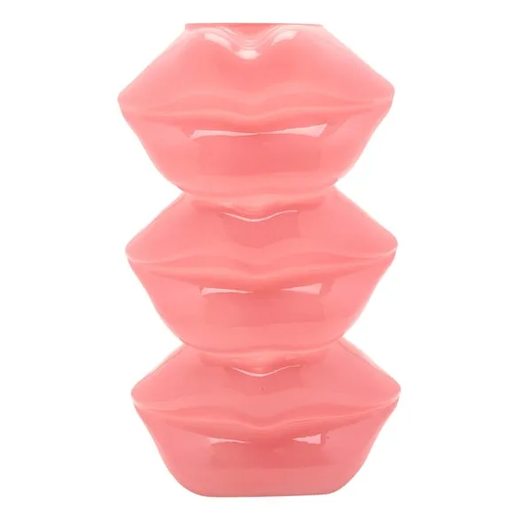 The Feel Good Club Lip Stack Glass Vase 2