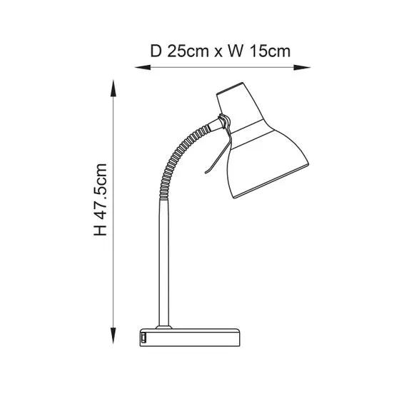 Vogue Aldo Industrial Adjustable Table Lamp 6