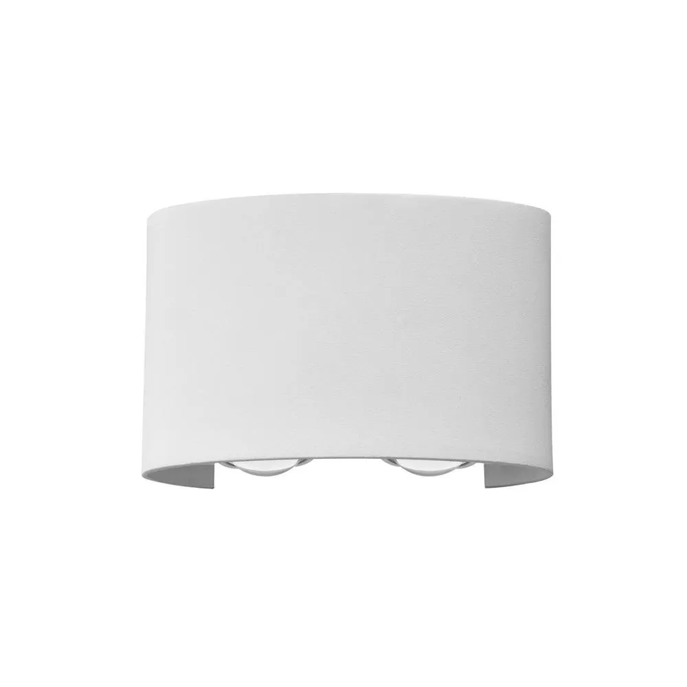 Netlighting Ortelo Outdoor Up Down Wall Lamp White 3000K Warm White 4xLED IP54