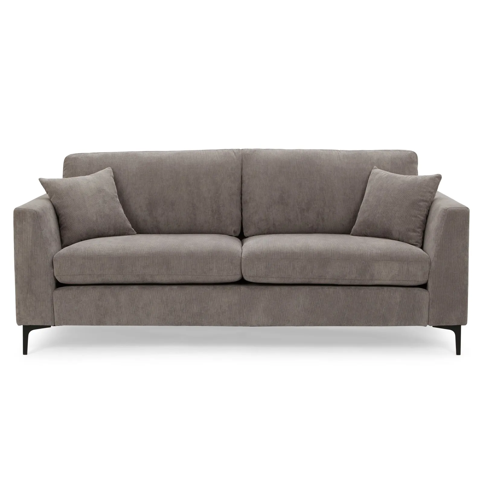 Edison Velvet 3 Seater Sofa - Grey Grey