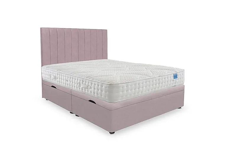 Luxury Firm Side Lift Ottoman Divan Set - King Size - Plush Lilac
