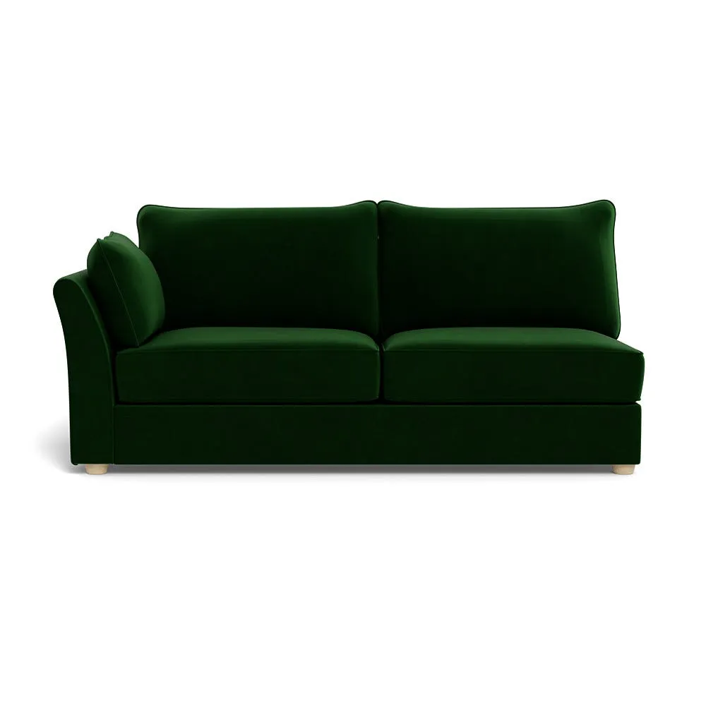 Heal's Tailor Large Left Hand Facing Corner Unit Smart Velvet Forest Natural Feet 1