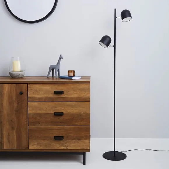 Harme 2 Light Black Touch Dimmable Floor Lamp 2