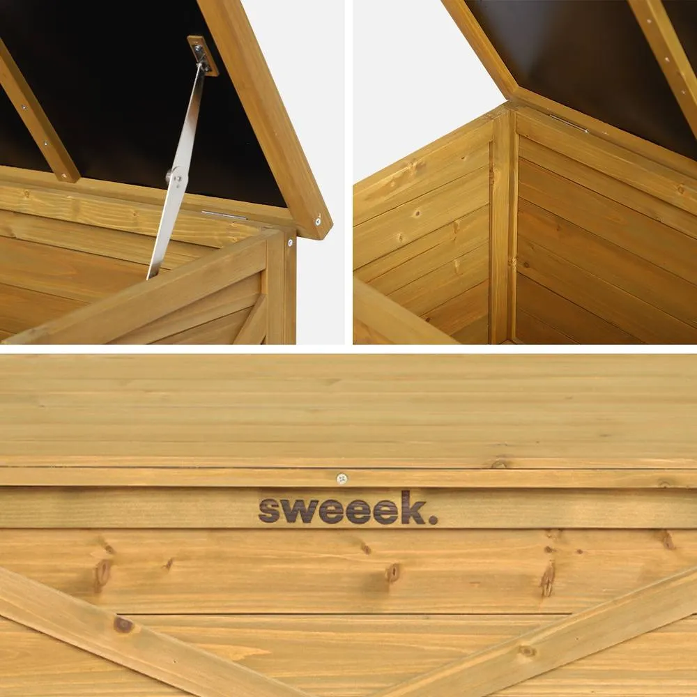 sweeek Wooden Storage Box in Light Brown 3