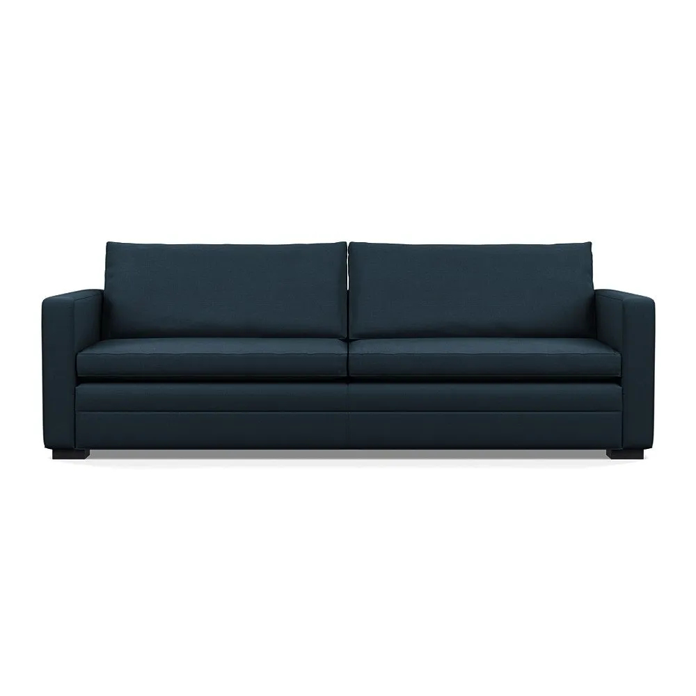 Heal's Palermo 5 Seater Sofa Siena Cotton Deep Sea Black Feet 1