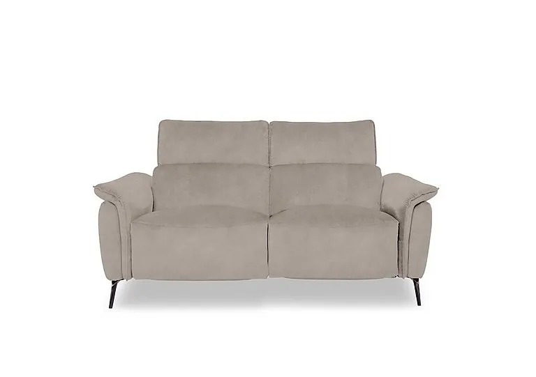 Jude Fabric 2 Seater Recliner Sofa with Headrests and Power Lumbar - Dexter Ivory