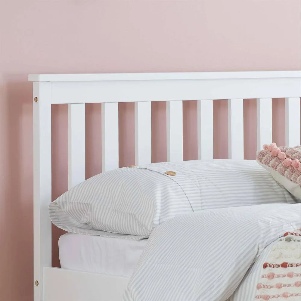 Birlea Double Bed Frame & Mattress White Wood Sleepsoul Cambridge 4FT6 3